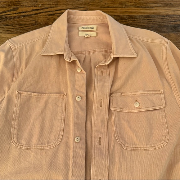 Madewell Denim Work Shirt in Salmon | Men’s Small Relaxed Fit - Picture 2 of 4